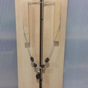 Black and silver necklace